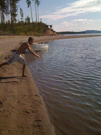 Dyka från stranden